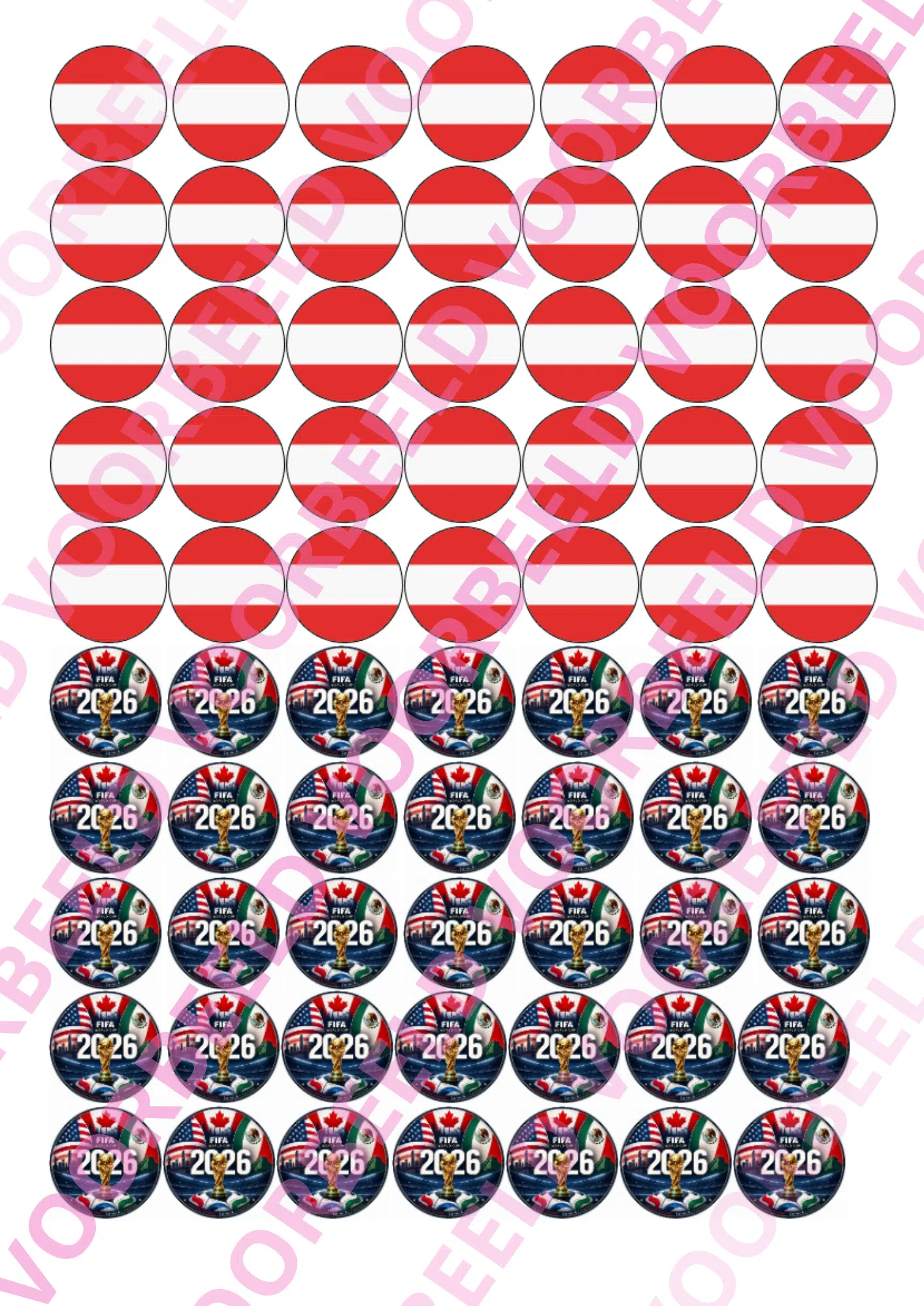 Eetbare sweets print wk oostenrijk - 70 rondjes van 2,5 cm bij cake, bake & love 5 Eetbare sweets print wk oostenrijk - 70 rondjes van 2,5 cm