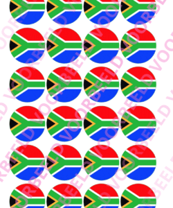 Eetbare Cupcakeprint WK Zuid-Afrika – 24 cupcake rondjes