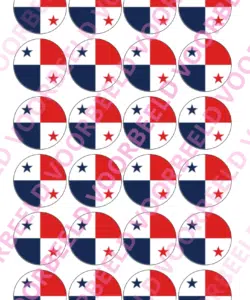 Eetbare Cupcakeprint WK Panama – 24 cupcake rondjes