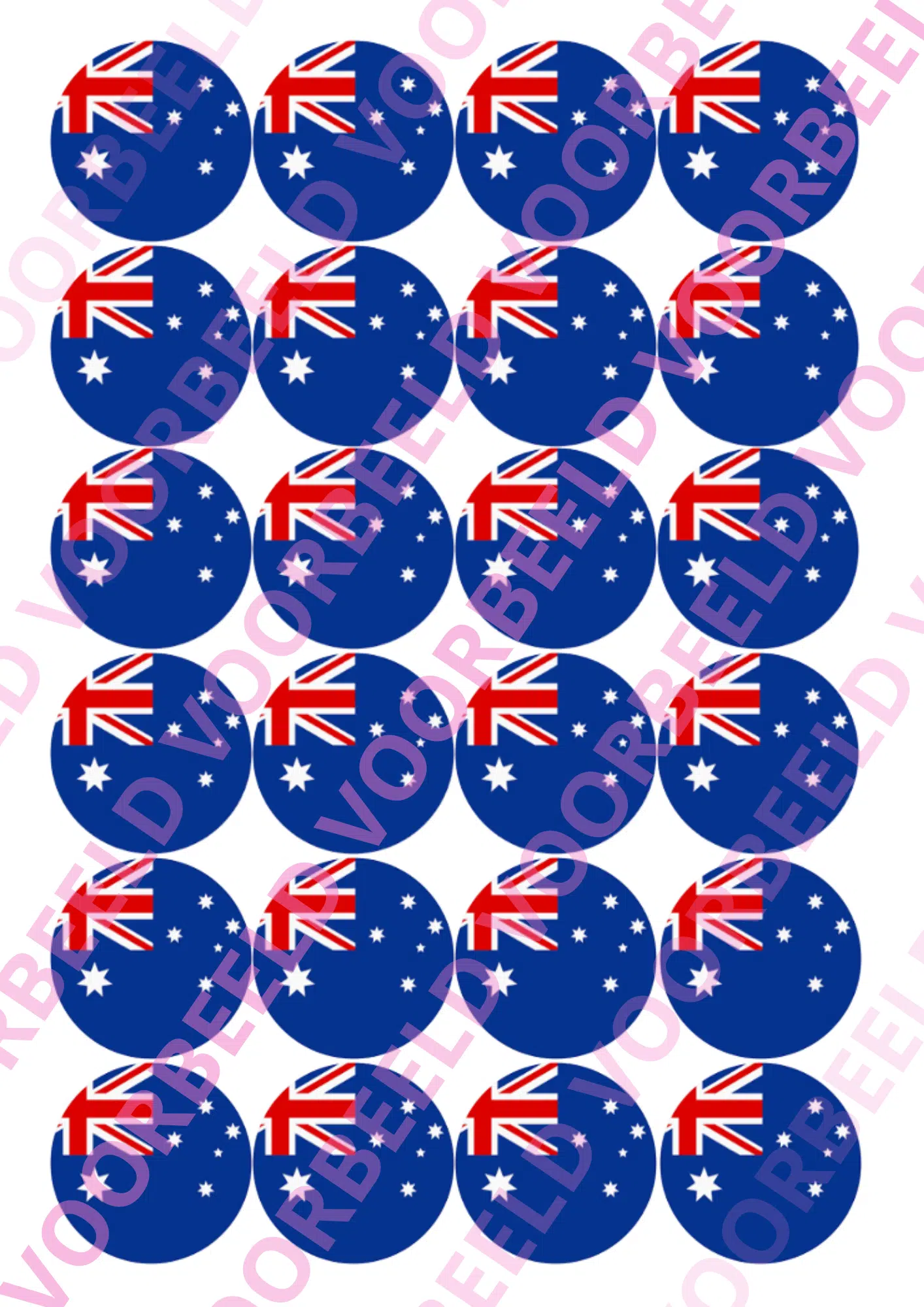 Eetbare cupcakeprint wk australië – 24 cupcake rondjes bij cake, bake & love 5 Eetbare cupcakeprint wk australië – 24 cupcake rondjes