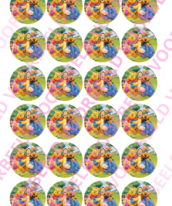 Eetbare Cupcakeprint Winnie The Pooh 1 – 24 cupcake rondjes