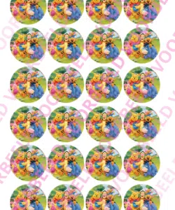 Eetbare Cupcakeprint Winnie The Pooh 1 – 24 cupcake rondjes