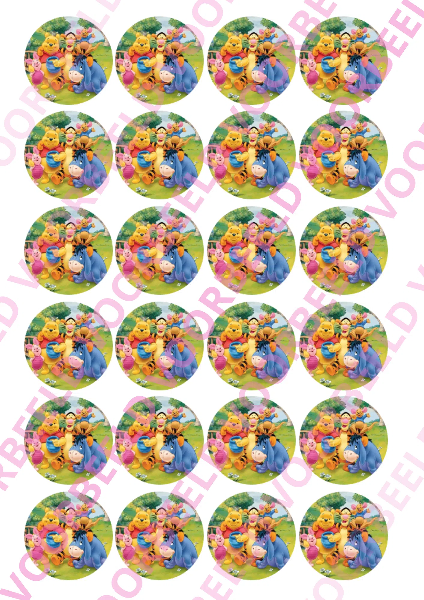 Eetbare cupcakeprint winnie the pooh 1 – 24 cupcake rondjes bij cake, bake & love 5 Eetbare cupcakeprint winnie the pooh 1 – 24 cupcake rondjes