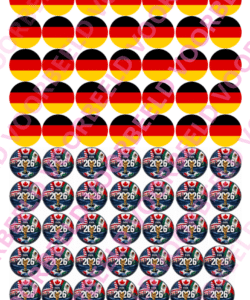 Eetbare Sweets Print WK Duitsland - 70 rondjes van 2,5 cm