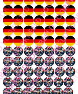 Eetbare Sweets Print WK Duitsland - 70 rondjes van 2,5 cm
