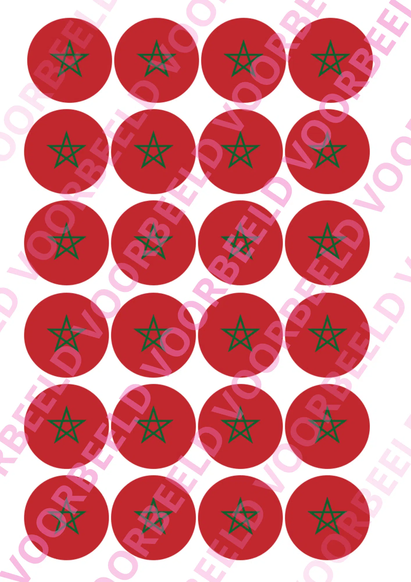 Eetbare cupcakeprint wk marokko – 24 cupcake rondjes bij cake, bake & love 5 Eetbare cupcakeprint wk marokko – 24 cupcake rondjes