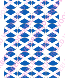 Eetbare Cupcakeprint WK Schotland – 24 cupcake rondjes