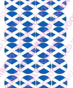 Eetbare Cupcakeprint WK Schotland – 24 cupcake rondjes