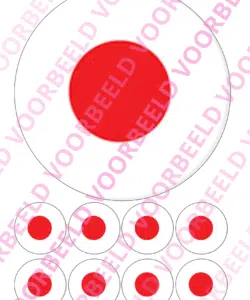Eetbare Taartprint WK Japan – 18 cm rond + 8 cupcake rondjes