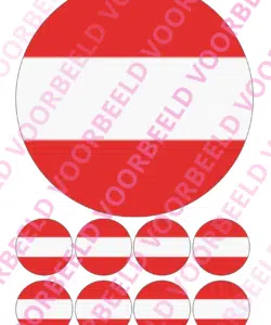 Eetbare Taartprint WK Oostenrijk – 18 cm rond + 8 cupcake rondjes