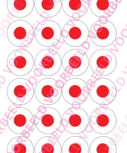 Eetbare Cupcakeprint WK Japan – 24 cupcake rondjes