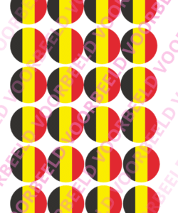 Eetbare Cupcakeprint WK België – 24 cupcake rondjes