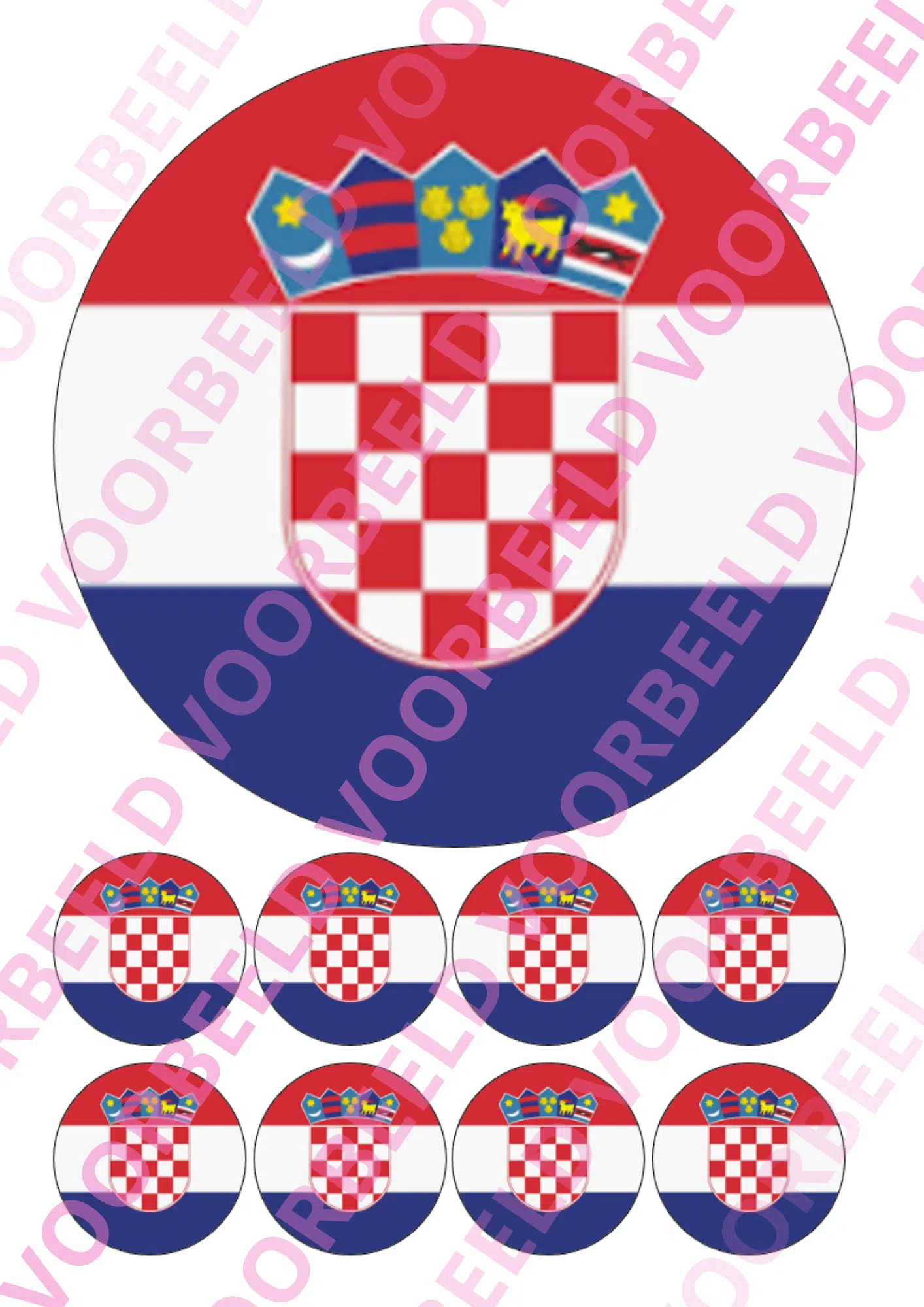 Eetbare taartprint wk kroatië – 18 cm rond + 8 cupcake rondjes bij cake, bake & love 5 Eetbare taartprint wk kroatië – 18 cm rond + 8 cupcake rondjes
