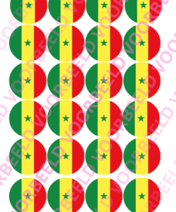 Eetbare Cupcakeprint WK Senegal – 24 cupcake rondjes