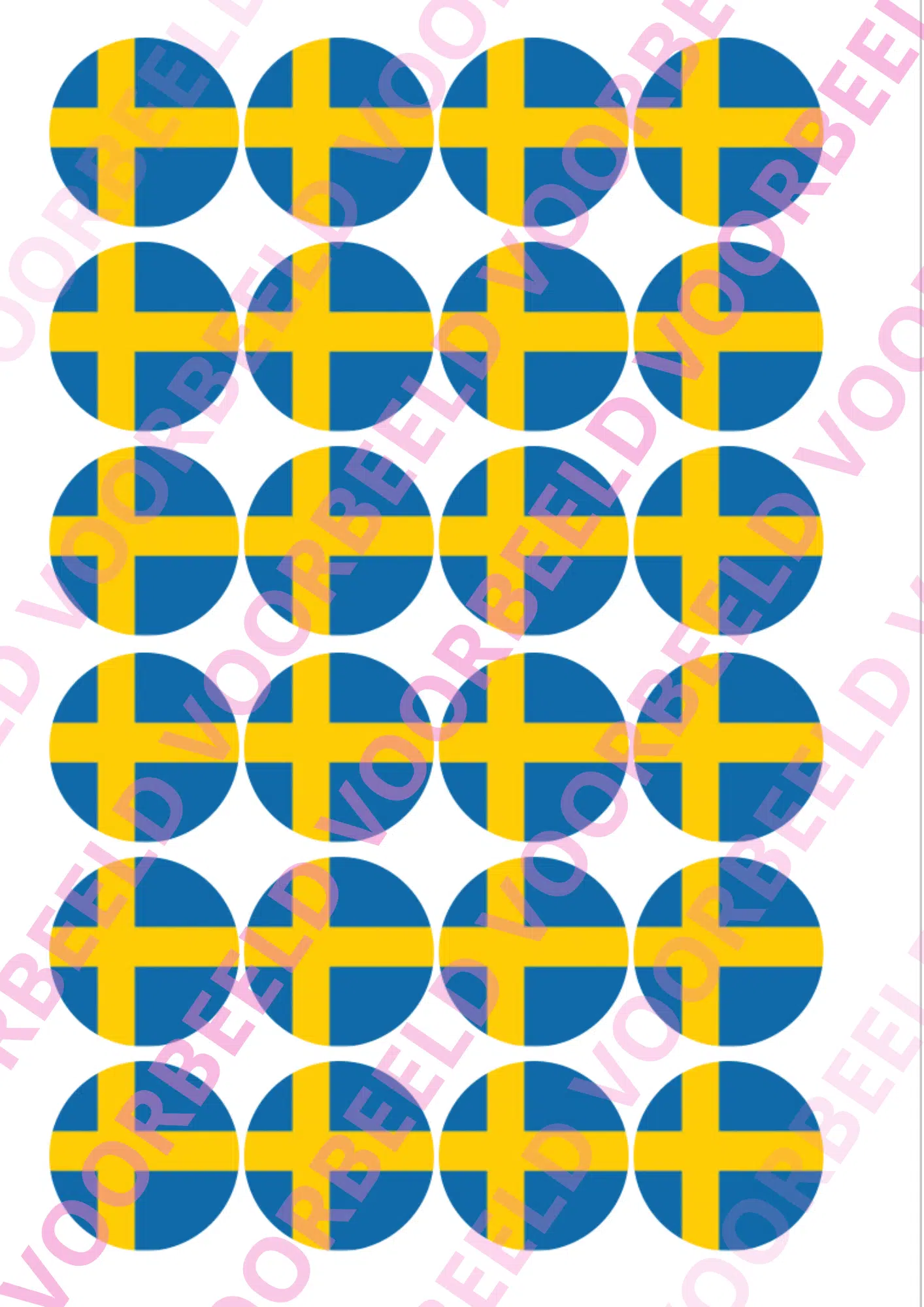 Eetbare cupcakeprint wk zweden – 24 cupcake rondjes bij cake, bake & love 5 Eetbare cupcakeprint wk zweden – 24 cupcake rondjes