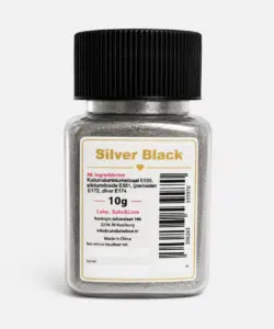 Sprinkley dust - silver black 10 gram bij cake, bake & love 8