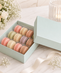 Hardcover Box voor 12 Macarons - Mint