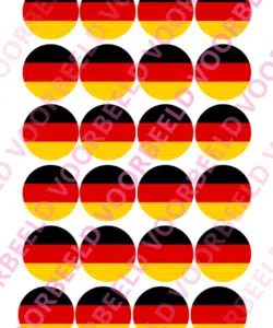 Eetbare Cupcakeprint WK Duitsland – 24 cupcake rondjes