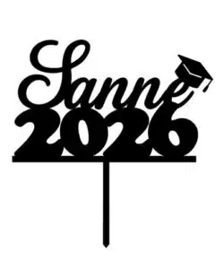 Gepersonaliseerde taarttopper 2026 met naam bij cake, bake & love 10 Gepersonaliseerde taarttopper 2026 met naam bij cake, bake & love 9
