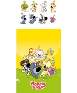 Nieuw binnen bij cake, bake & love 17 Uitdeelzakjes woezel & pip met stickers pk/8