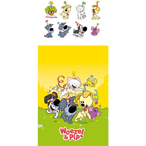 Uitdeelzakjes woezel & pip met stickers pk/8 bij cake, bake & love 5 Uitdeelzakjes woezel & pip met stickers pk/8