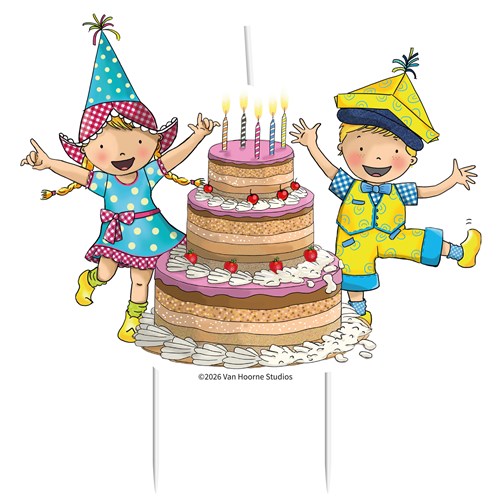 Kaarsje fien & teun 15cm bij cake, bake & love 5 Kaarsje fien & teun 15cm