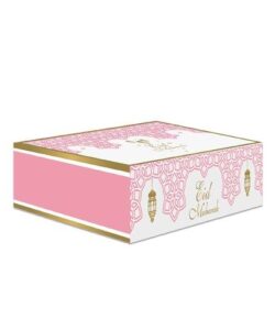 Gebaksdoos Eid Mubarak Roze (30x20x8cm)
