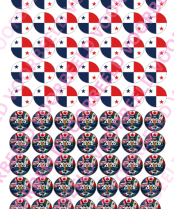 Eetbare Sweets Print WK Panama - 70 rondjes van 2,5 cm