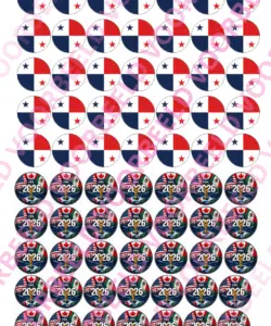 Eetbare Sweets Print WK Panama - 70 rondjes van 2,5 cm