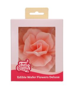 Funcakes edible wafer flowers deluxe rose pastella pink large pk/1 bij cake, bake & love 7 Funcakes edible wafer flowers deluxe rose pastella pink large pk/1 - afbeelding 2