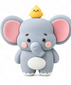 Plasctic Poppetjes Olifant met Eendje