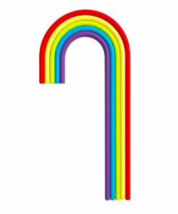 Plastic Topper Large Rainbow Vrolijk Gekleurd