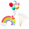 Plastic topper set regenboog & versiering pk/12 bij cake, bake & love 2 Plastic topper set regenboog & versiering pk/12 bij cake, bake & love 1
