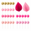 Taartdecoratie set cake bubbles & palm leaf goud en roze pk/ 32 bij cake, bake & love 2 Taartdecoratie set cake bubbles & palm leaf goud en roze pk/ 32 bij cake, bake & love 1