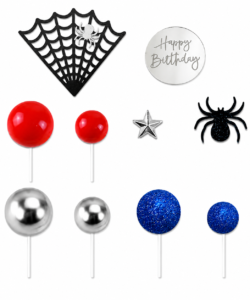 Taartdecoractie Cake Bubbles & Versiering Spiderman set 37