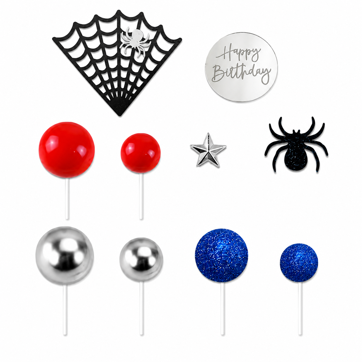 Taartdecoractie cake bubbles & versiering spiderman set 37 bij cake, bake & love 5 Taartdecoractie cake bubbles & versiering spiderman set 37