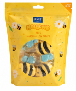 Pme bumble bees marshmallow traktaties pk/12 bij cake, bake & love 9 Pme bumble bees marshmallow traktaties pk/12 - afbeelding 3