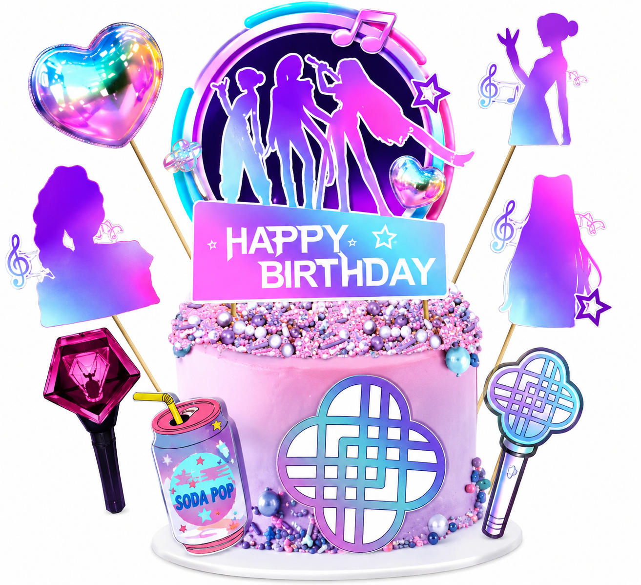 Caketopper k-pop demon hunter set – 9-delig bij cake, bake & love 4 Caketopper k-pop demon hunter set – 9-delig - afbeelding 2