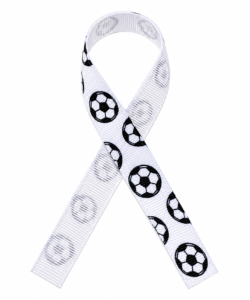 Lint per meter 1,5 cm breed Voetbal-Wit