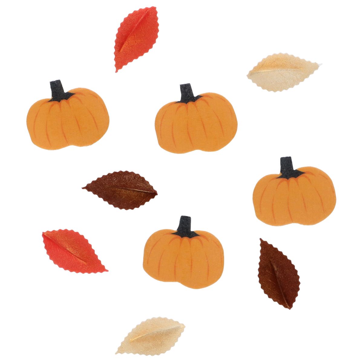 Wilton eetbare papieren decoraties herfstbladeren en pompoenen set/10 bij cake, bake & love 6 Wilton eetbare papieren decoraties herfstbladeren en pompoenen set/10 - afbeelding 2