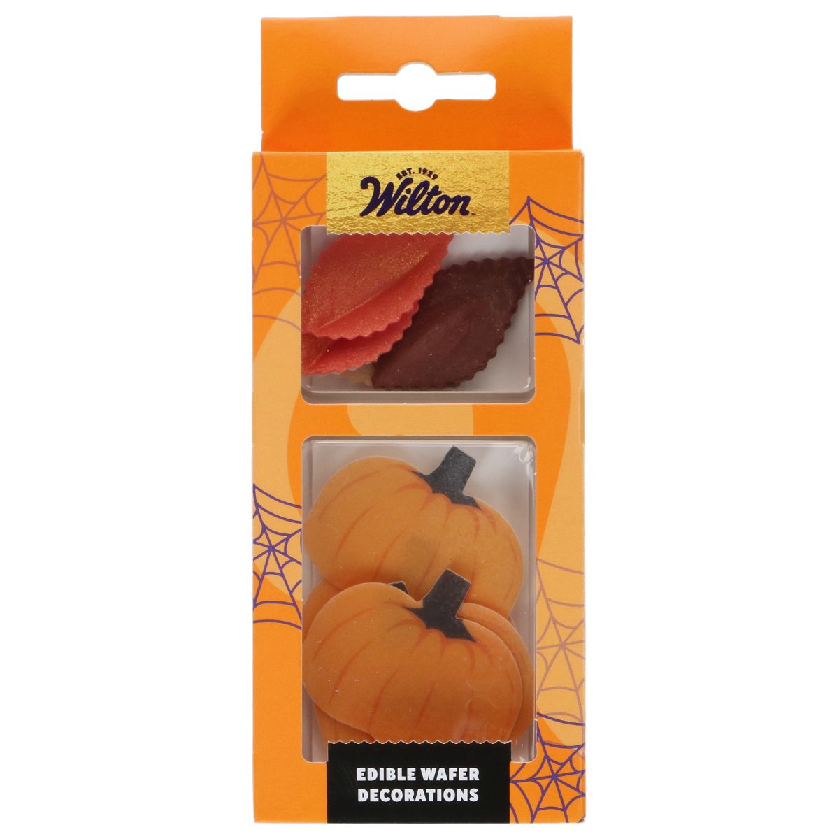 Wilton eetbare papieren decoraties herfstbladeren en pompoenen set/10 bij cake, bake & love 5 Wilton eetbare papieren decoraties herfstbladeren en pompoenen set/10