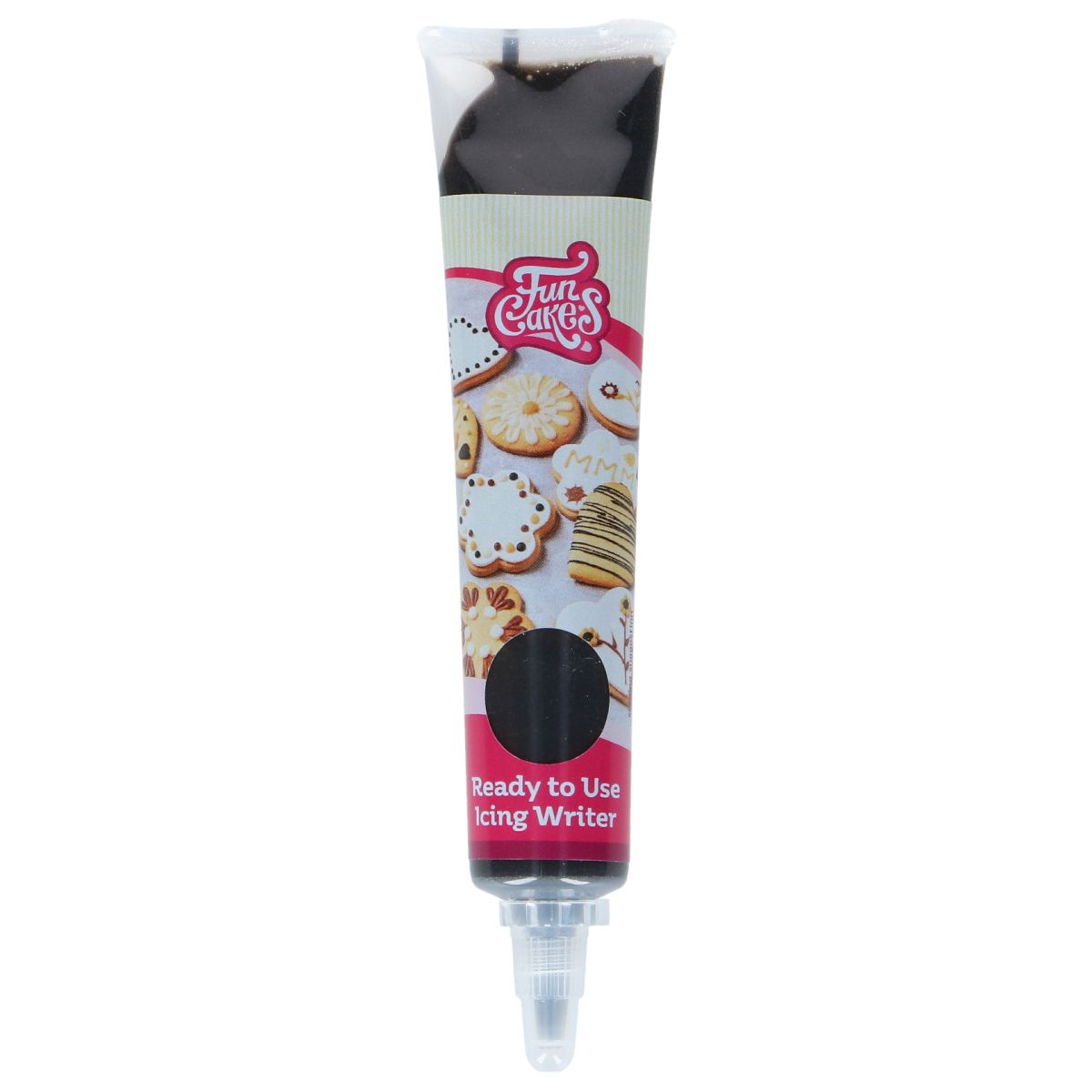 Funcakes ready to use icing writer pure chocoladesmaak 25g bij cake, bake & love 6 Funcakes ready to use icing writer pure chocoladesmaak 25g - afbeelding 2