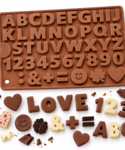 Siliconen Chocolademal Letters, Cijfers & Symbolen