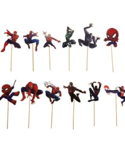 Spiderman Cupcake Prikkers versie 2 - 12 stuks