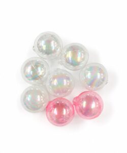 Cake Bubbles Transparant Parelmoer SMALL set/8