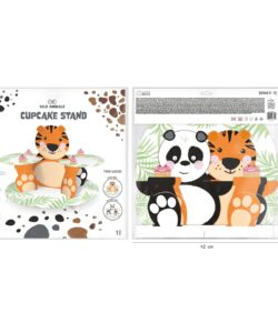 Cupcake standaard panda & tijger dubbelzijdig 30 x 40 cm bij cake, bake & love 9 Cupcake standaard panda & tijger dubbelzijdig 30 x 40 cm - afbeelding 4