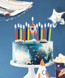 Raket taartkaarsjes – 13-delige set - afbeelding 2
