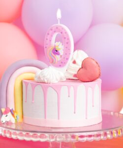 Unicorn cijferkaars #0 bij cake, bake & love 8 Unicorn cijferkaars #0 - afbeelding 2