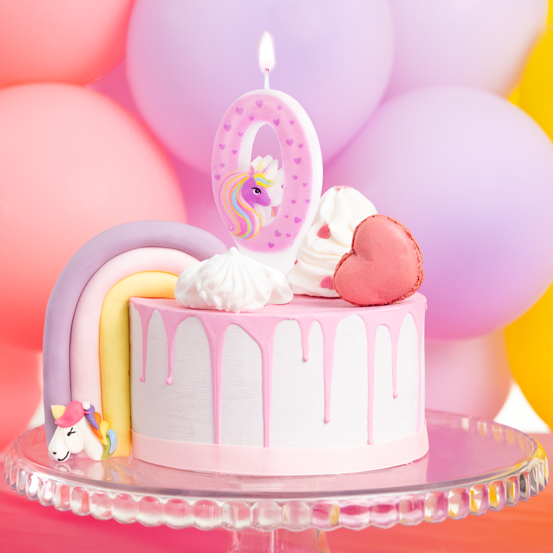 Unicorn cijferkaars #0 bij cake, bake & love 6 Unicorn cijferkaars #0 - afbeelding 2