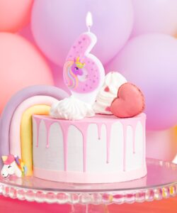 Unicorn cijferkaars #6 bij cake, bake & love 8 Unicorn cijferkaars #6 - afbeelding 2